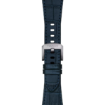 ⁦ساعة تيسو PRX أوتوماتيك – 40 ملم (أزرق خلية نحل – سوار جلد) | Tissot PRX Powermatic 80 Automatic – 40mm Blue Honeycomb Leather⁩ - الصورة ⁦4⁩