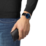 ⁦ساعة تيسو إيفريتايم كوارتز – 40 ملم (أزرق – سوار جلد) | Tissot Everytime Quartz – 40mm Blue Leather⁩ - الصورة ⁦3⁩