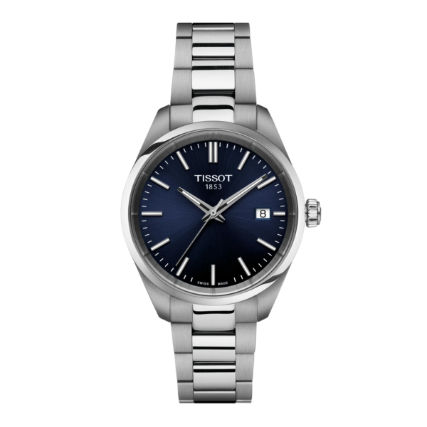 ساعة تيسو PR 100 كوارتز – 34 ملم (أزرق) | Tissot PR 100 Quartz – 34mm Blue