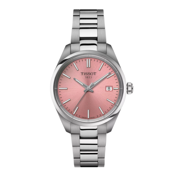 ساعة تيسو PR 100 كوارتز – 34 ملم (روز غولد) | Tissot PR 100 Quartz – 34mm Rose Gold