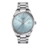 ساعة تيسو PR 100 كوارتز – 40 ملم (أزرق ثلجي) | Tissot PR 100 Quartz – 40mm Ice Blue