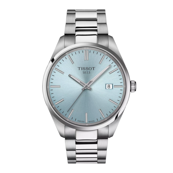 ساعة تيسو PR 100 كوارتز – 40 ملم (أزرق ثلجي) | Tissot PR 100 Quartz – 40mm Ice Blue