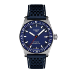 ساعة تيسو PR516 أوتوماتيك – 38 ملم (أزرق – سوار جلد) | Tissot PR516 Powermatic 80 Automatic – 38mm Blue Leather