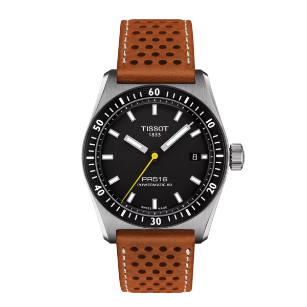 Tissot PR516 Powermatic 80 Automatic – 38mm Black Leather