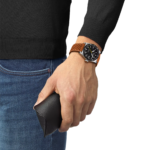 ساعة تيسو PR516 أوتوماتيك – 38 ملم (أسود – سوار جلد) | Tissot PR516 Powermatic 80 Automatic – 38mm Black Leather