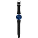 ساعة سواتش سكين فورمال بلو 42 – Swatch SKIN FORMAL BLUE 42 SS07S125 ساعة جلد ستانلس ستيل نحيفة كوارتز
