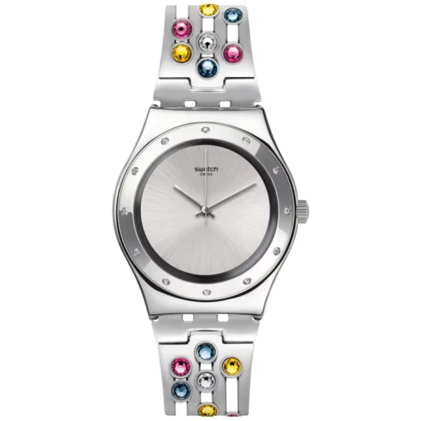 سباركلانس – SPARKLANCE YLS196G | ساعة Swatch ستانلس ستيل مرصعة بالكريستال