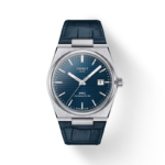 ساعة تيسو PRX أوتوماتيك – 40 ملم (أزرق خلية نحل – سوار جلد) | Tissot PRX Powermatic 80 Automatic – 40mm Blue Honeycomb Leather