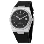 ساعة تيسو PRX أوتوماتيك – 40 ملم (اسود خلية نحل – سوار جلد) | Tissot PRX Powermatic 80 Automatic – 40mm BlACK Honeycomb Leather