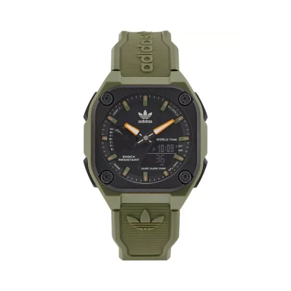 ساعة أديداس أورجينالز AOST22547 – adidas Originals Unisex باللون الأسود والأخضر