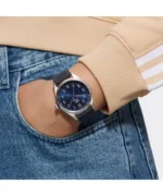 ساعة أديداس أورجينالز كود ثري – AOSY23038 للرجال والنساء | Adidas Originals Code Three Blue Fabric Unisex Watch AOSY23038