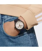 ساعة أديداس أورجينالز كود ثري – AOSY23039 للجنسين | Adidas Originals Code Three White & Navy Blue Fabric Unisex Watch AOSY23039