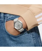 ساعة أديداس أوريجينالز كود ثري سيليكون أبيض للرجال والنساء – Adidas Originals Code Three AOSY23033 Unisex White Silicone Watch