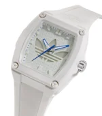 ساعة أديداس للجنسين Adidas Unisex Watch هيكل أبيض تونّو (Barrel) 44 ملم AOFH25511