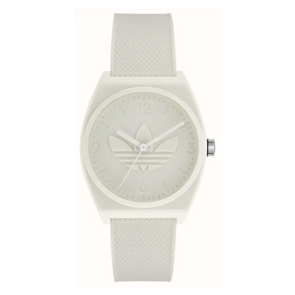 ساعة أديداس للجنسين Adidas Unisex Watch هيكل أبيض مستطيل 38 ملم AOST22035