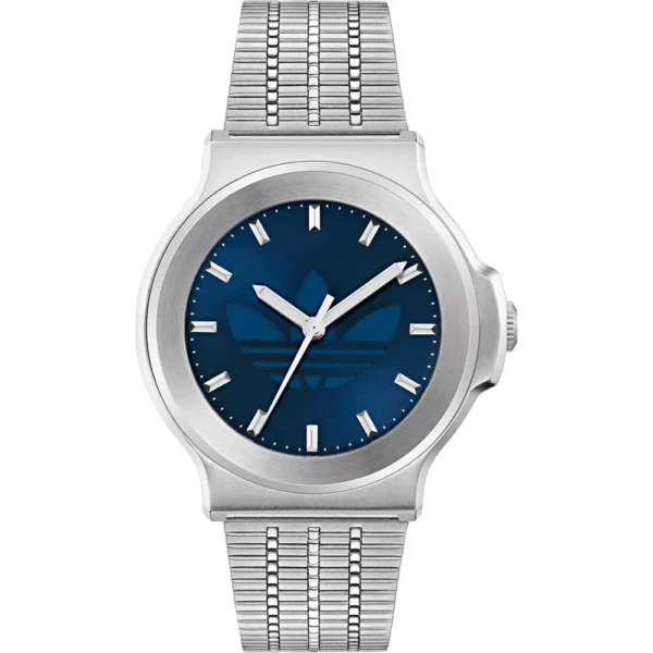 ساعة أديداس Expression Three للجنسين Adidas Expression Three Unisex Watch قرص أزرق عقارب فضية AOFH25505