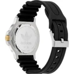 ساعة أديداس Expression Three للجنسين Adidas Expression Three Unisex Watch قرص أسود عقارب ذهبية AOFH25503