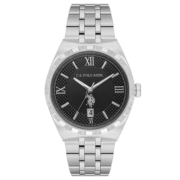 ساعة رجالية كلاسيكية USPA1129-03 – U.S. Polo Assn. Classic Quartz Watch 41mm Black Dial