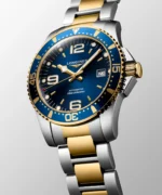 ساعة لونجين Longines HydroConquest أوتوماتيك 41 مم ستانلس ستيل مع طلاء PVD أصفر مينا أزرق – L37423967