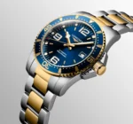 ساعة لونجين Longines HydroConquest أوتوماتيك 41 مم ستانلس ستيل مع طلاء PVD أصفر مينا أزرق – L37423967