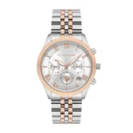 ساعة نسائية رياضية USPA2040-02 – U.S. Polo Assn. Sport Quartz Watch 38mm Silver Dial Rose Gold & Grey