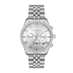ساعة نسائية رياضية USPA2040-06 – U.S. Polo Assn. Sport Quartz Watch 38mm Silver Dial Metallic Grey