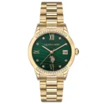 ساعة نسائية كلاسيكية ذهبية USPA2059-07 – U.S. Polo Assn. Classic Quartz Watch 36mm Green Dial Gold