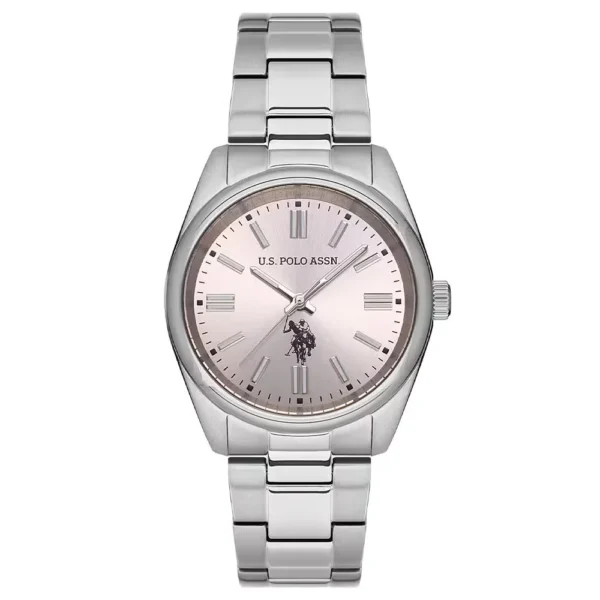 ساعة نسائية كلاسيكية USPA2068-06 – U.S. Polo Assn. Classic Quartz Watch 34mm Pink Dial