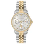 ساعة نسائية كلاسيكية USPA2076-08 – U.S. Polo Assn. Classic Quartz Watch 34mm Metallic Gray Dial Gold & Grey