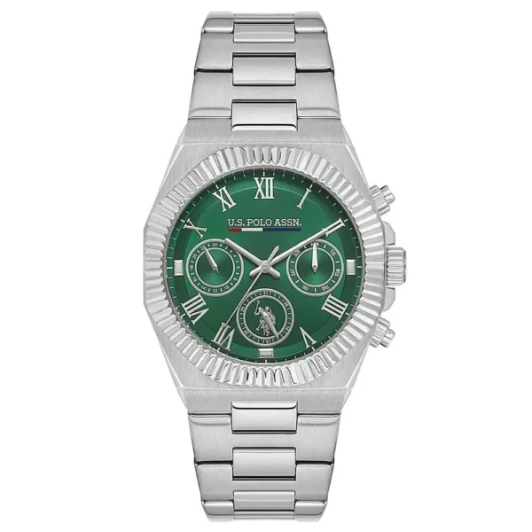 ساعة يو إس بولو أساِن رجالية كلاسيكية USPA1128-03 – US Polo Assn Classic Men’s Watch Green Dial 40mm