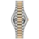 ساعة يو إس بولو أسن. أوتوماتيك – U.S. Polo Assn. Automatic Watch USPA1115-01 – كلاسيكية، ذهبية وفضية مع ميناء أخضر متعدد الألوان
