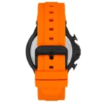 ساعة يو إس بولو أسيـن USPA1076-07 رجالية رياضية – U.S. Polo Assn. Men’s Sport Watch 44mm Black Dial Orange Silicone Strap