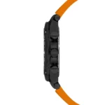 ساعة يو إس بولو أسيـن USPA1076-07 رجالية رياضية – U.S. Polo Assn. Men’s Sport Watch 44mm Black Dial Orange Silicone Strap