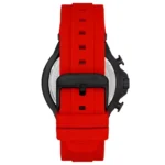 ساعة يو إس بولو أسيـن USPA1076-08 رجالية رياضية – U.S. Polo Assn. Men’s Sport Watch 44mm Black Dial Red Silicone Strap