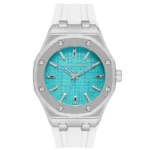 ساعة يو إس بولو أسيـن USPA1106-06 رجالية رياضية – U.S. Polo Assn. Men’s Sport Watch 42mm Blue Dial White Silicone