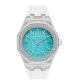 ساعة يو إس بولو أسيـن USPA1106-06 رجالية رياضية – U.S. Polo Assn. Men’s Sport Watch 42mm Blue Dial White Silicone