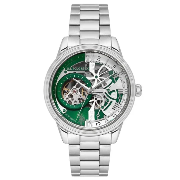 ساعة يو إس بولو أسيـن USPA1112-03 رجالية أوتوماتيك كلاسيكية – U.S. Polo Assn. Men’s Automatic Classic Watch 42mm Green Dial