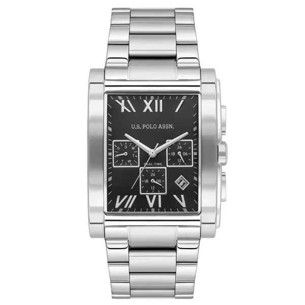 ساعة يو إس بولو أصن. مستطيلة رجالي – U.S. Polo Assn. Rectangular Men’s Watch USPA1117-03