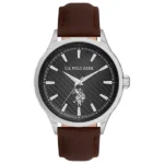ساعة يو إس بولو USPA1069-02 كلاسيكية جلد بني 42 ملم – U.S. Polo Assn. Classic 42mm Brown Leather