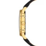 ساعة يو إس بولو USPA1069-07 كلاسيكية ذهبي جلد أسود 42 ملم – U.S. Polo Assn. Classic 42mm Gold Case Black Leather