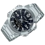 ساعة كاسيو AMW-870D-1AVDF ستانلس ستيل أنالوج ورقمية | Casio AMW-870D-1AVDF Stainless Steel Analog-Digital Watch