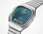 ساعة كاسيو AQ-240E-3ADF أنالوج ورقمية بسوار ستانلس ستيل | Casio AQ-240E-3ADF Analog-Digital Watch