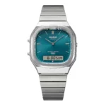 ساعة كاسيو AQ-240E-3ADF أنالوج ورقمية بسوار ستانلس ستيل | Casio AQ-240E-3ADF Analog-Digital Watch