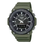 ساعة كاسيو AQ-S820W-3BVDF سولار أنالوج ورقمية بسوار ريزن أخضر | Casio AQ-S820W-3BVDF Solar Analog-Digital Watch Green Resin Band