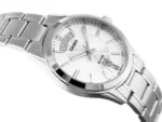ساعة كاسيو الرجالية الكلاسيكية الفضية MTP-1381D-7AVDF – Casio Silver Dial Day-Date Stainless Steel Watch