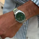 ساعة كاسيو الرجالية الكلاسيكية MTP-1302DA-3AVDF – Casio Classic Stainless Steel Green Dial Watch