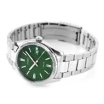 ساعة كاسيو الرجالية الكلاسيكية MTP-1302DA-3AVDF – Casio Classic Stainless Steel Green Dial Watch