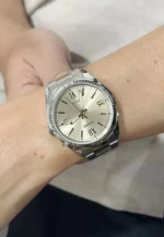 ساعة كاسيو الرجالية الكلاسيكية MTP-1302DD-9AVDF – Casio Classic Stainless Steel Champagne Dial Watch