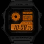 ساعة كاسيو الرقمية AE-1200WHD-1AVDF رجالية بتوقيت عالمي – Casio World Time Digital Watch 100M Stainless Steel