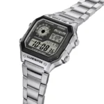 ساعة كاسيو الرقمية AE-1200WHD-1AVDF رجالية بتوقيت عالمي – Casio World Time Digital Watch 100M Stainless Steel